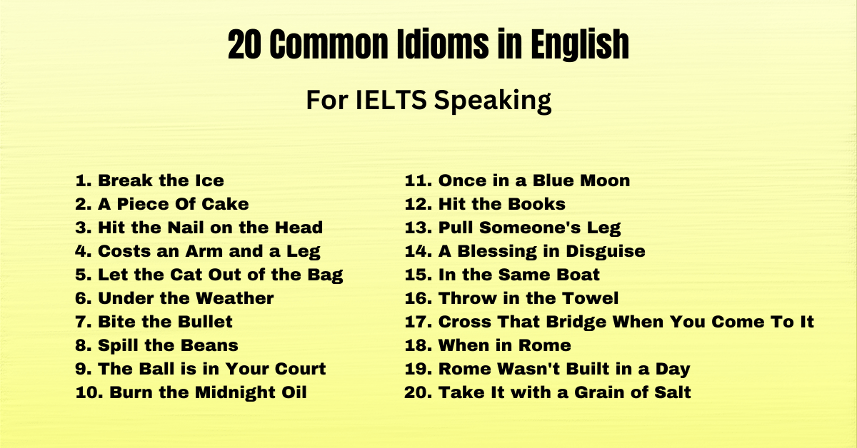20 English Idioms