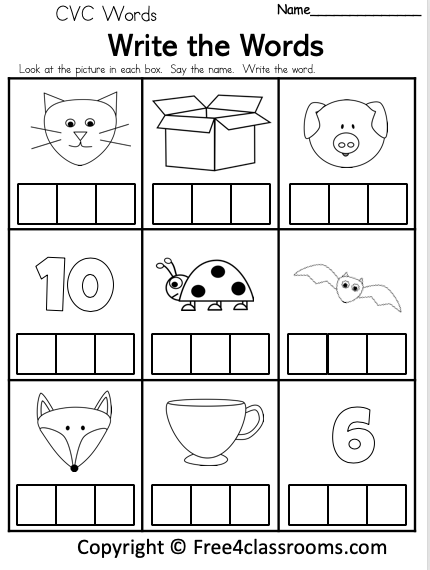 Cvc Word Worksheets