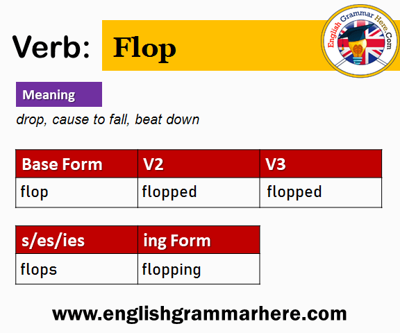 Flop Past And Past Participle Form V1 V2 V3 V4 V5 Form of Flop