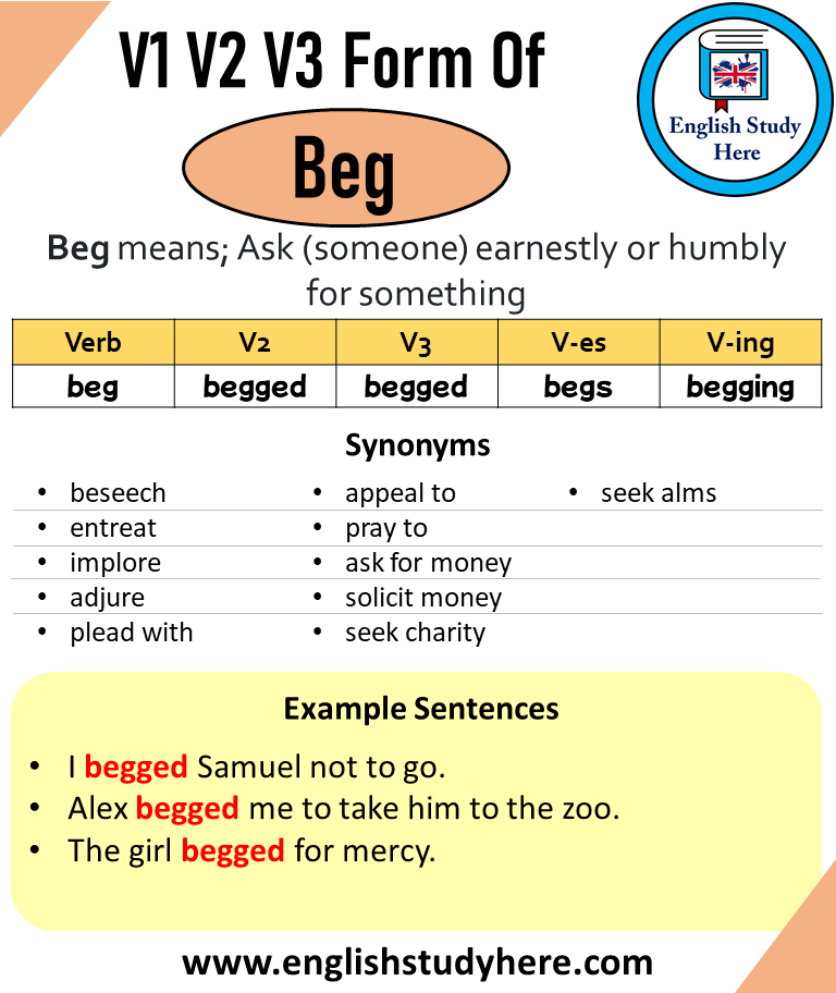 Seek Past And Past Participle Form V1 V2 V3 V4 V5 Form of Seek