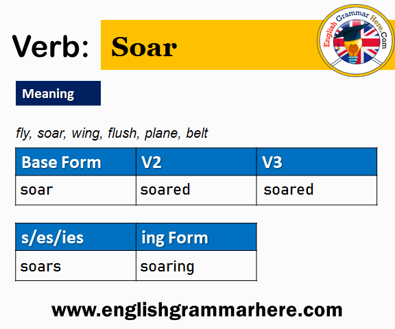 Soar Past And Past Participle Form V1 V2 V3 V4 V5 Form of Soar