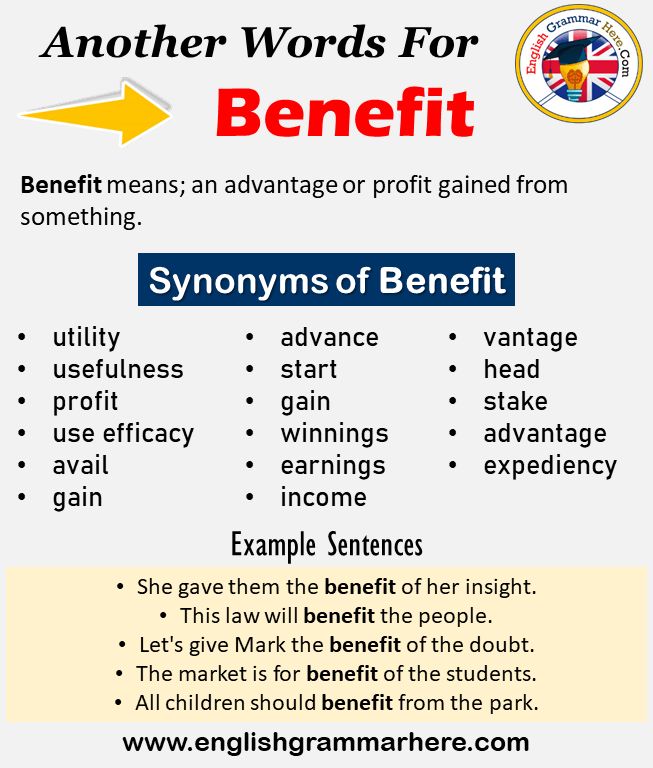 Synonyms of Benefits Synonym Words for Benefits