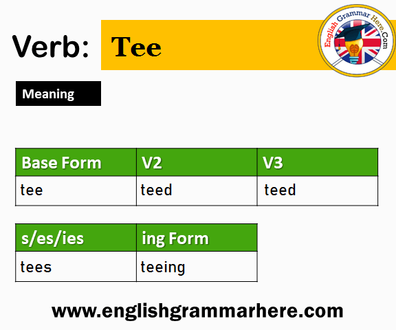 Tee Past And Past Participle Form V1 V2 V3 V4 V5 Form of Tee
