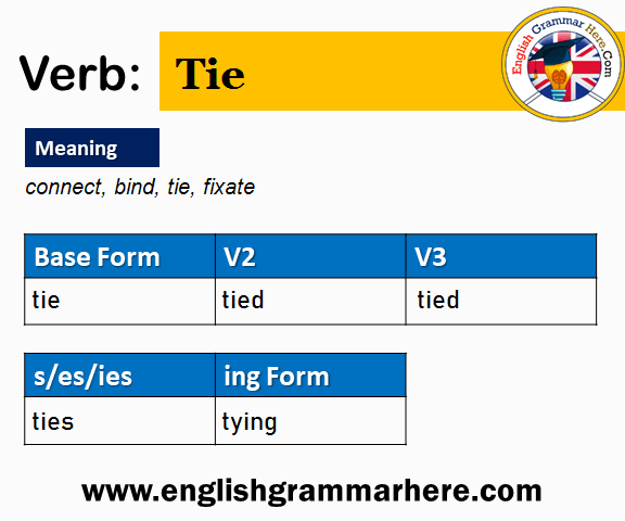 Tie Past And Past Participle Form V1 V2 V3 V4 V5 Form of Tie